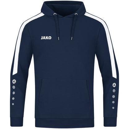 JAKO Kapuzensweat Power – Blau (900) (vorne)