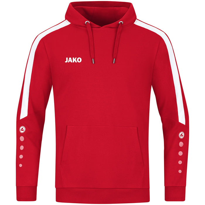 JAKO Kapuzensweat Power – Rot (vorne)
