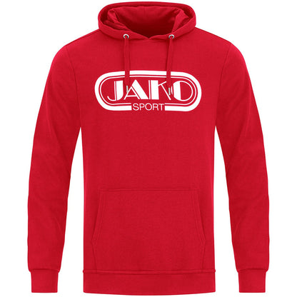 JAKO Kapuzensweat Retro – Rot (vorne)