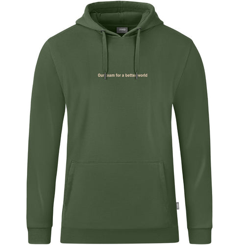 JAKO Kapuzensweat World – Grün (vorne)