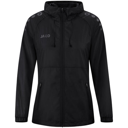 JAKO Lightweightjacke Flow Damen – Schwarz (vorne)