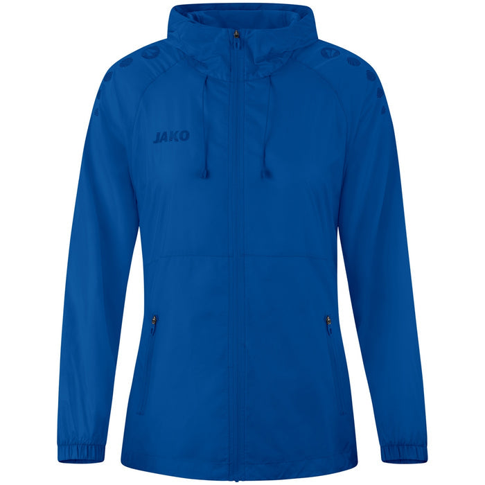 JAKO Lightweightjacke Flow Damen – Blau (400) (vorne)