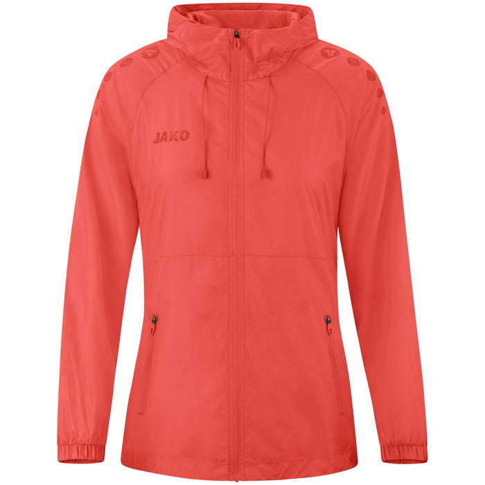 JAKO Lightweightjacke Flow Damen – Orange (vorne)