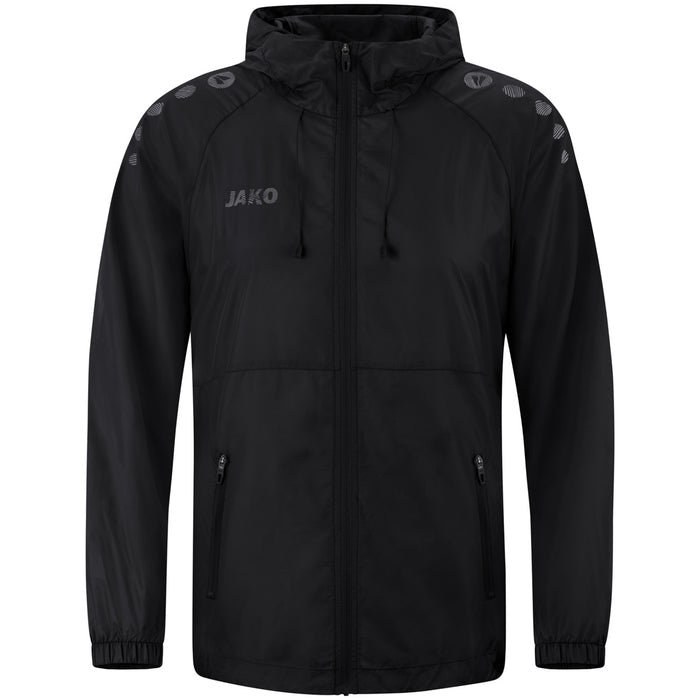 JAKO Lightweightjacke Flow – Schwarz (vorne)