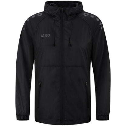 JAKO Lightweightjacke Flow – Schwarz (vorne)