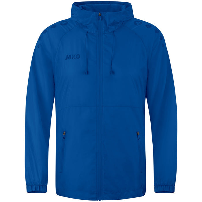 JAKO Lightweightjacke Flow – Blau (400) (vorne)