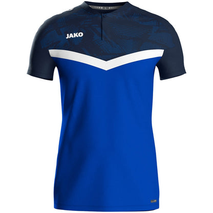 JAKO Polo Iconic – Blau (403) (vorne)