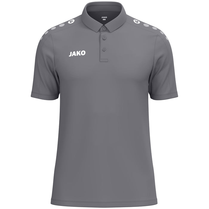 JAKO Polo One Cotton – Grau (vorne)