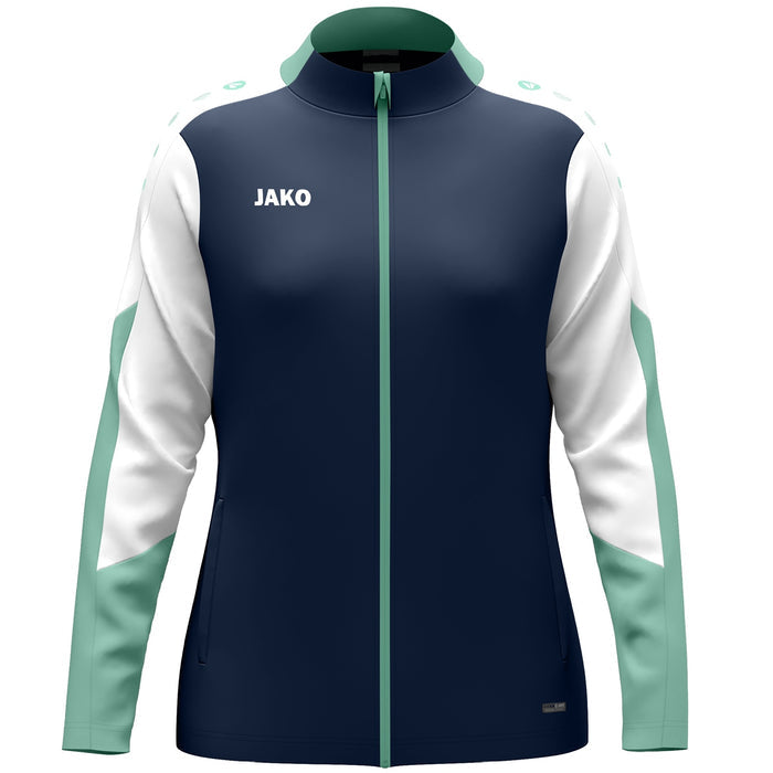JAKO Polyesterjacke Dynamic Damen – Blau (915) (vorne)