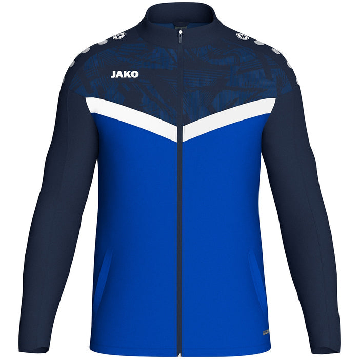 JAKO Polyesterjacke Iconic – Blau (403) (vorne)
