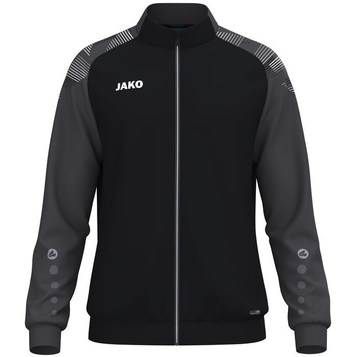JAKO Polyesterjacke Sonic – Schwarz (801) (vorne)