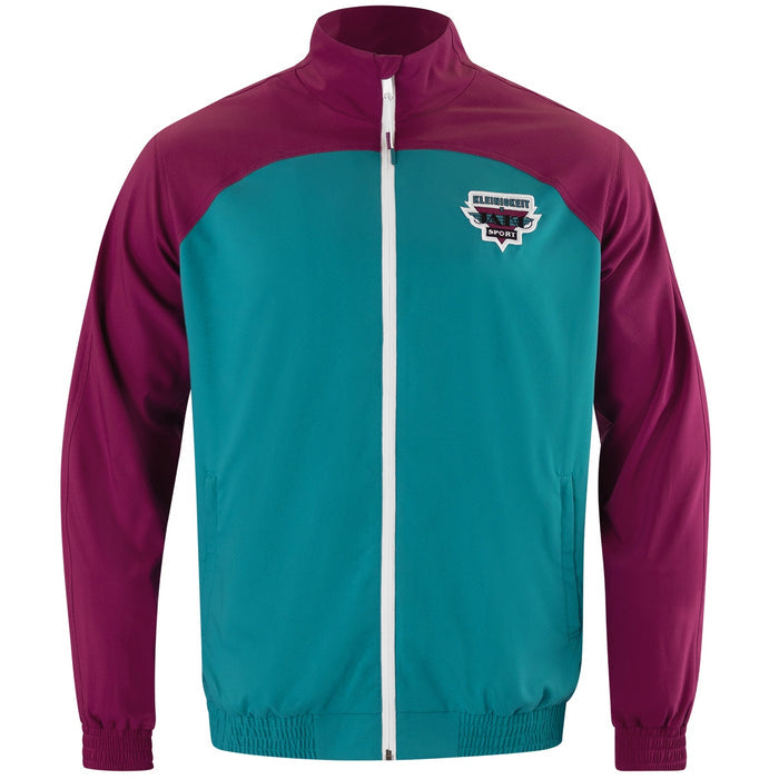JAKO Retroragende Trainingsjacke – Blau (vorne)