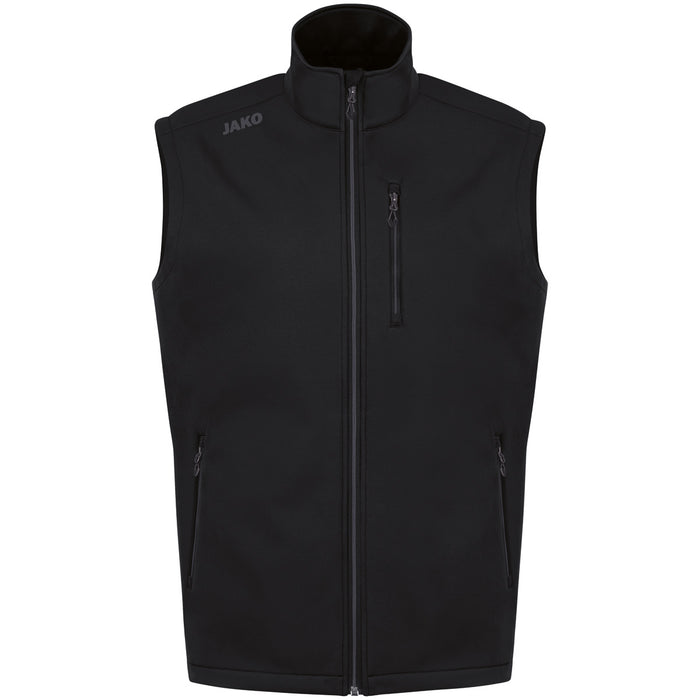 JAKO Softshellweste Premium – Schwarz (vorne)