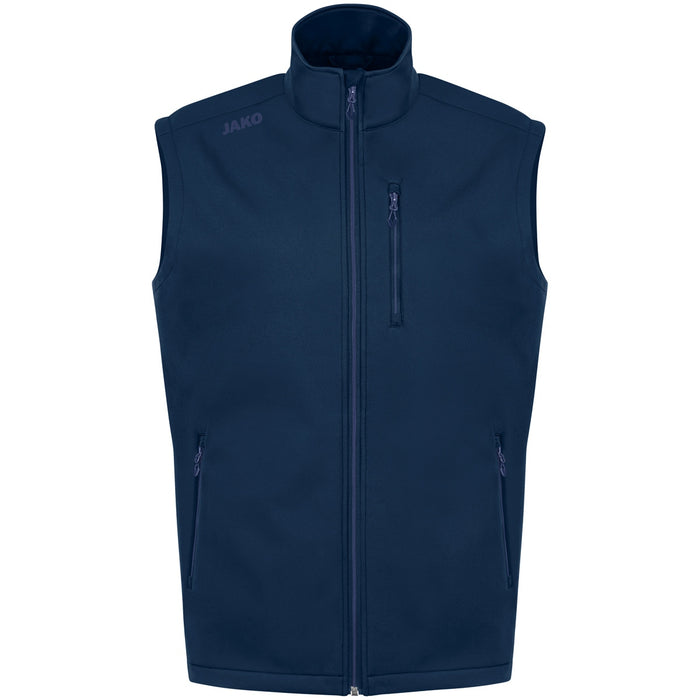 JAKO Softshellweste Premium – Blau (vorne)