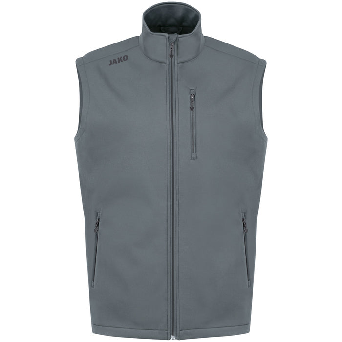 JAKO Softshellweste Premium – Grau (vorne)