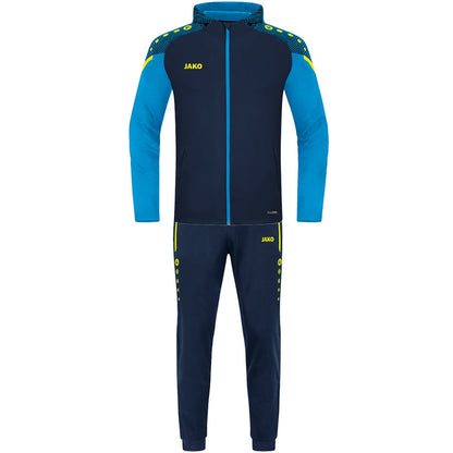 JAKO Trainingsanzug Polyester Performance mit Kapuze – Blau (908) (vorne)