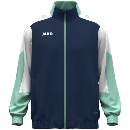 JAKO Webjacke Dynamic – Blau (915) (vorne)