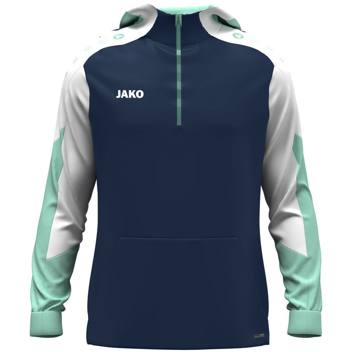 JAKO Zip Hoodie Dynamic – Blau (915) (vorne)