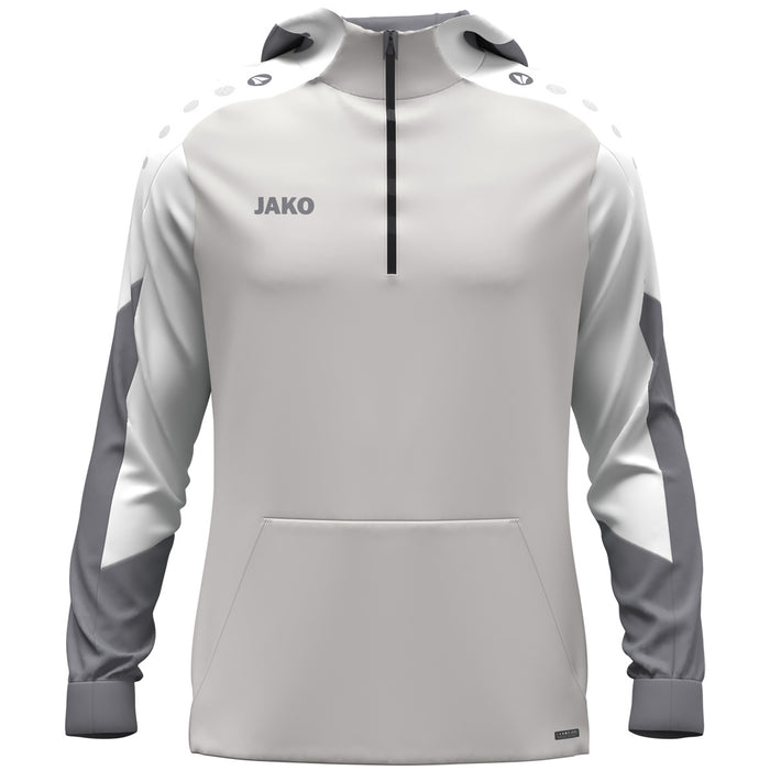 JAKO Zip Hoodie Dynamic – Grau (vorne)