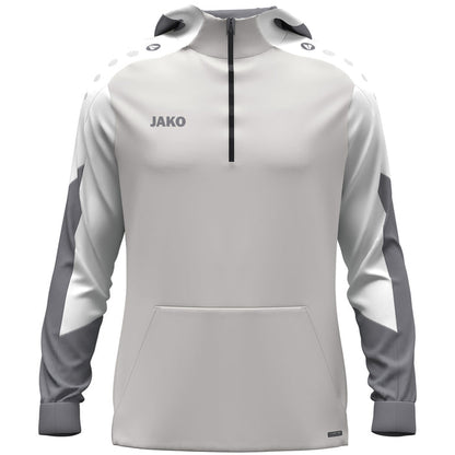 JAKO Zip Hoodie Dynamic – Grau (vorne)