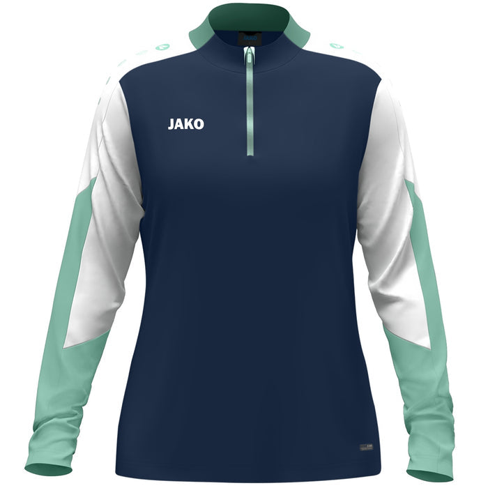JAKO Ziptop Dynamic Damen – Blau (915) (vorne)