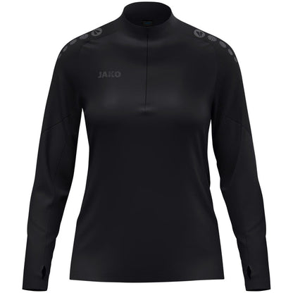 JAKO Ziptop Light Flow Damen – Schwarz (vorne)