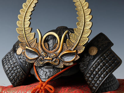 Japanese Old Vintage Samurai Helmet -TOKUGAWA IEYASU- Rare