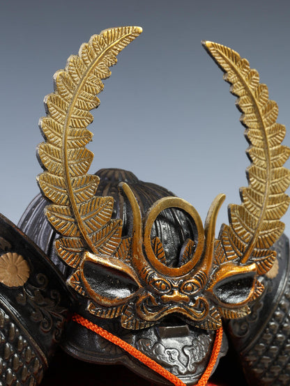 Japanese Old Vintage Samurai Helmet -TOKUGAWA IEYASU- Rare