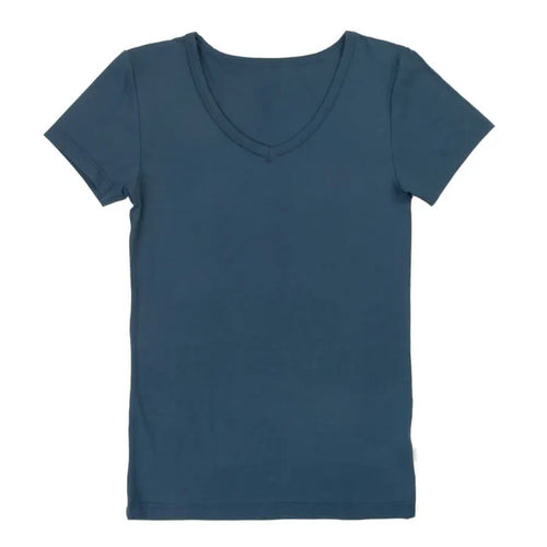 Joha bambus t-shirt med v-hals blå