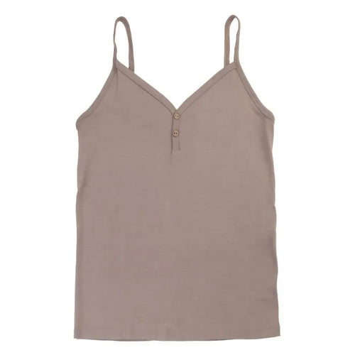 Joha bambus top med tynde stropper beige