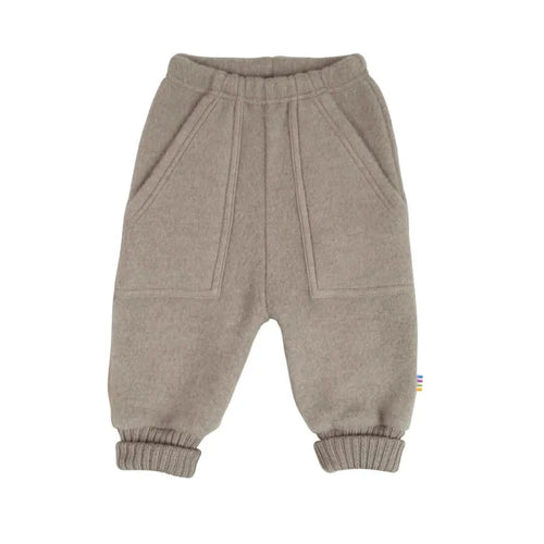 Joha børstet uld bukser beige-0
