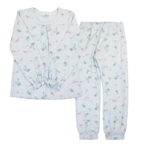 Joha pyjamas med flamingo-print i økologisk bambus