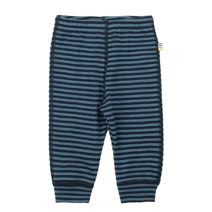 Joha stribet uld leggings blå