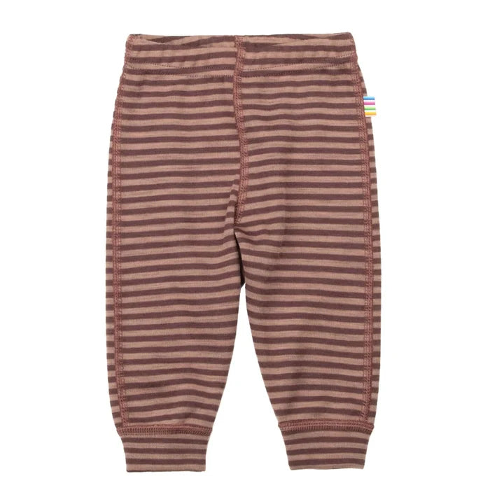 Joha stribet uld leggings rosa