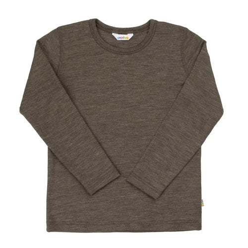 Joha uld-silke bluse brun melange