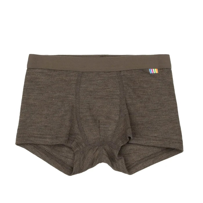 Joha uld silke boxershorts brun melange