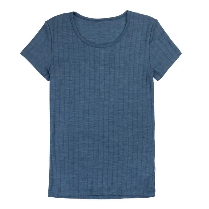 Joha uld-silke kortærmet t-shirt blå