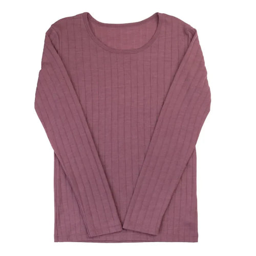 Joha uld-silke langærmet t-shirt rosa