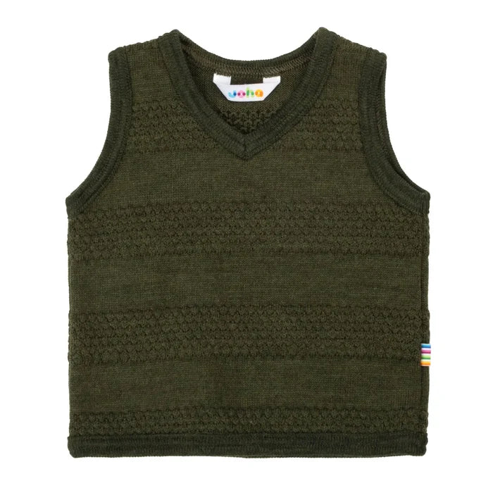 Joha uld vest olivengrøn