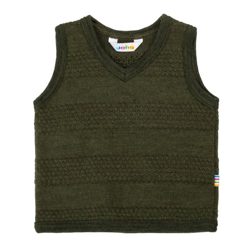 Joha uld vest olivengrøn