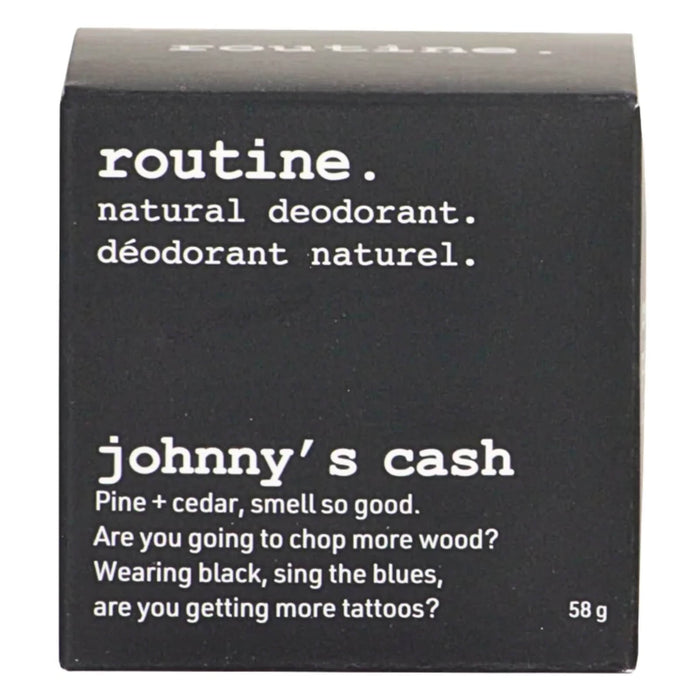 Package of Routine. Johnny's Cash Deodorant 58g