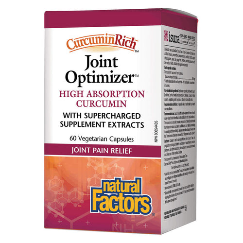Box of Natural Factors - CurcuminRich Joint Optimizer 60 Vegetarian Capsules | Optimum Health Vitamins, Canada