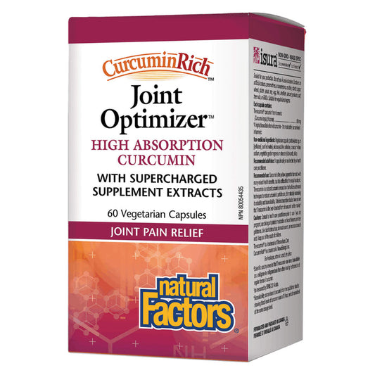 Box of Natural Factors - CurcuminRich Joint Optimizer 60 Vegetarian Capsules | Optimum Health Vitamins, Canada