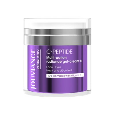 Jouviance Restructiv C-Peptide anti-aging skincare cream in a 50ml jar, new and unopened, for radiant skin.