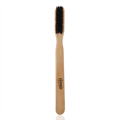 Annie wooden edge brush for baby hairs with soft black bristles for delicate styling