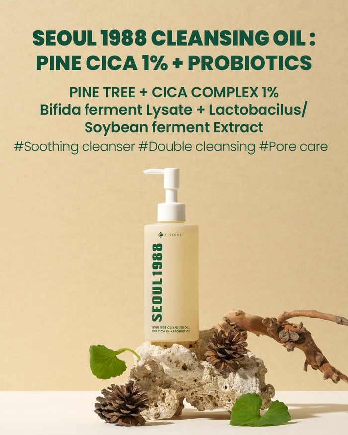 K-SECRET SEOUL 1988 Cleansing Oil - Pine Cica 1% + Probiotics 200 mL