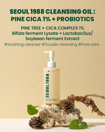 K-SECRET SEOUL 1988 Cleansing Oil - Pine Cica 1% + Probiotics 200 mL