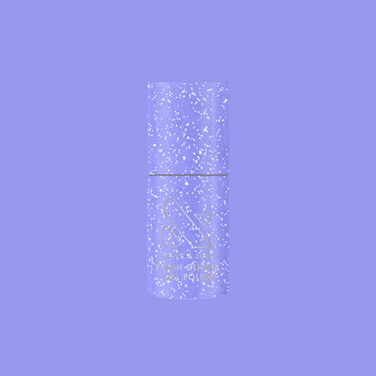 Karaoke is a Good Time Gel bottle showing purple flash glitter gel polish for long-lasting mani and sparkle