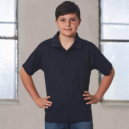 Navy Kids CoolDry polo shirt, PS81K kids uniform style
