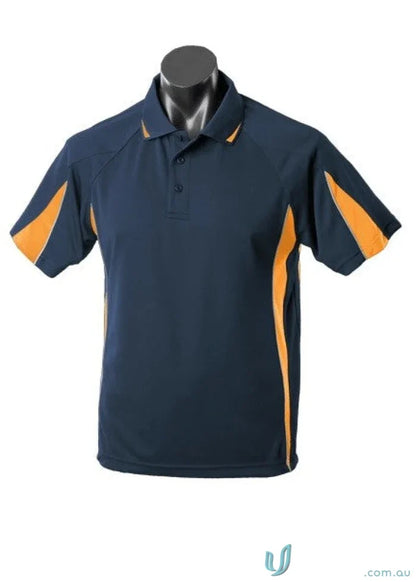3304-TI 3304 Kids Eureka Polo in Navy/Gold